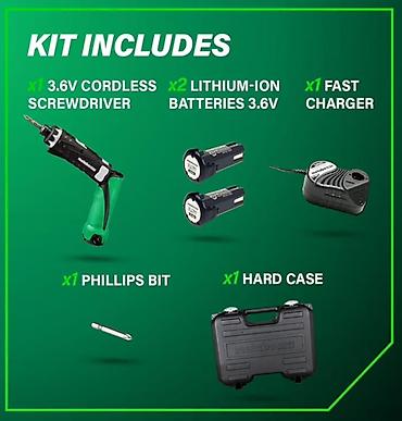 шуруповерт prox: Metabo HPT 3.6V Simsiz Şurup Sıxan – Komplekt Made in Germany ABŞ üçün — 4