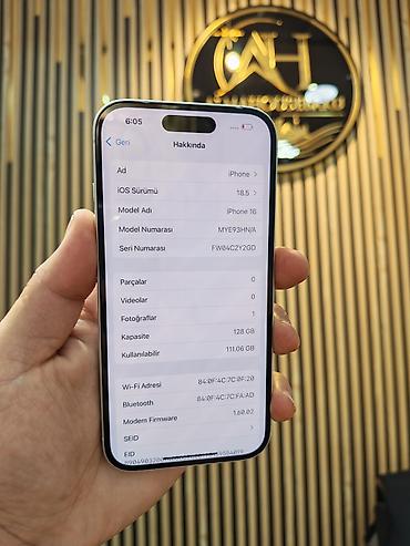 iphone usb: IPhone 16, 128 GB, White Titanium, Face ID, Sənədlərlə, Zəmanət — 2