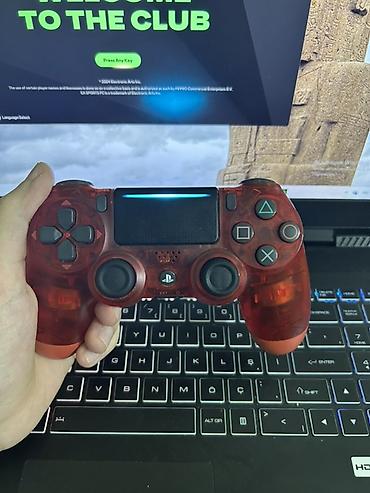 Video oyunlar üçün aksesuarlar: Məhsul: Sony PlayStation DualShock 4 (DS4) oyun pultu – şəffaf qırmızı — 1