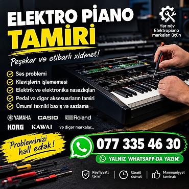 Ремонт другой техники: Elektro piano təmiri – peşəkar və etibarlı xidmət! Xidmətlər: - Səs — 1