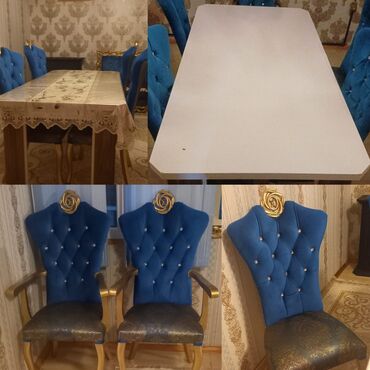 Mətbəx mebeli: Masa desti 6 stulla birlikde 550 azn satilir‼️unvan bine qesebesi