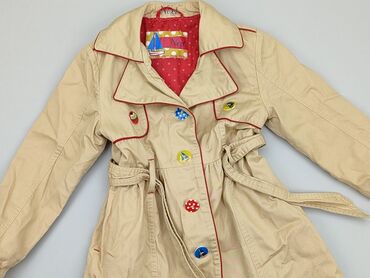 krótki beżowy trencz: Демісезонна куртка, Next, 5-6 р., 110-116 см, стан - Хороший