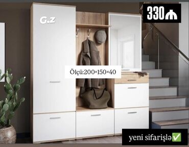 мебель для прихожей: Qonaq/dəhliz üçün funksional giriş dolabı dəsti. Xüsusiyyətlər: -