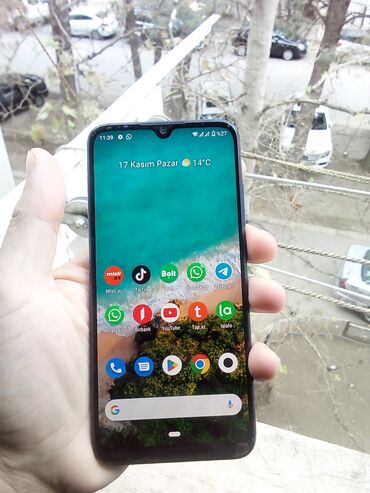 Xiaomi: Xiaomi Mi A3, 64 GB, rəng - Göy, 
 Barmaq izi