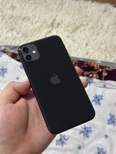 наушник для айфона: IPhone 11, Колдонулган, 128 ГБ, Кара, Коргоочу айнек, Каптама, Кабель, 70 %