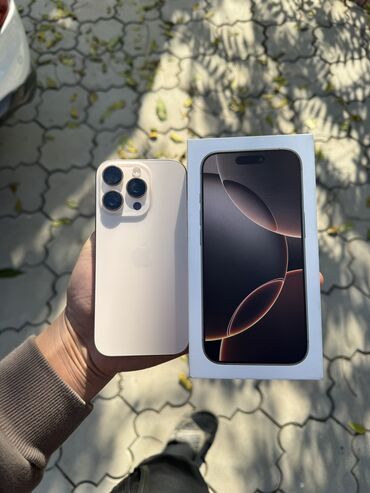 gps треккер: IPhone 16 Pro, Колдонулган, 256 ГБ, Desert Titanium, 93 %