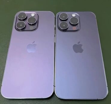 Apple iPhone: IPhone 14 Pro, Б/у, 256 ГБ, Deep Purple, Зарядное устройство, Защитное стекло, Кабель, 92 %