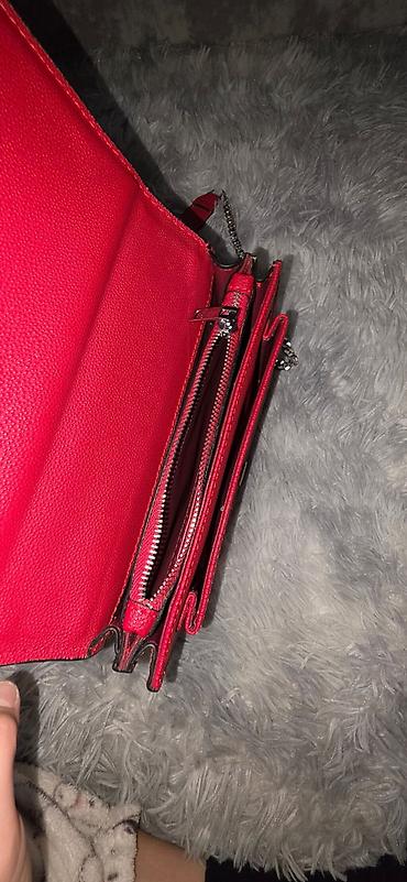 Классические сумки: Сумка на цепочке Saint Laurent (YSL) красного цвета - Компактная — 5