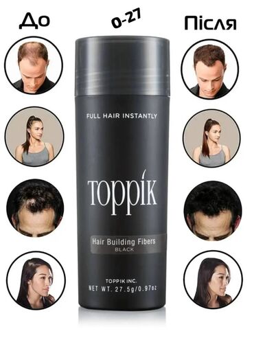 насос для члена: Средство для волос Toppik Hair Building Fibers в черном цвете