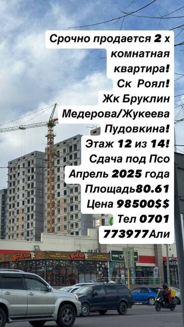 кв без хоз: 2 комнаты, 80 м², Элитка, 12 этаж, ПСО (под самоотделку)