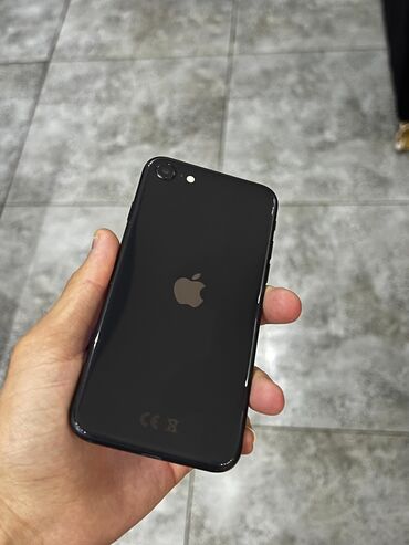 Apple iPhone: IPhone SE 2020, 64 GB, Jet Black, Zəmanət, Barmaq izi, Sənədlərlə