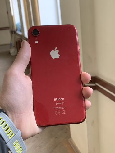 iphone yigilma: IPhone Xr, 64 GB, Qırmızı, Face ID