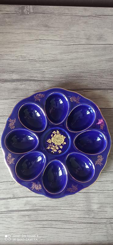 göy yumurta: Boşqablar, 1 əd, rəng - Göy, Farfor, Çexiya — 2