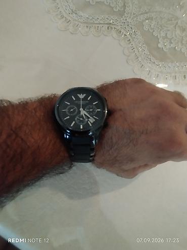 emperio armani: Emporio Armani kişi qol saatı – qara rəngli, klassik və idman — 9