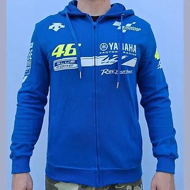 kamel sako: Yamaha MotoGP muška dukserica sa rajsferšlusom – plava - Sportski — 3