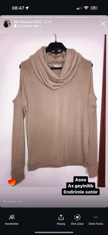 Dəstlər, kostyumlar: Asos az geyinilib. Matreali cox gozeldir endirimle satiram