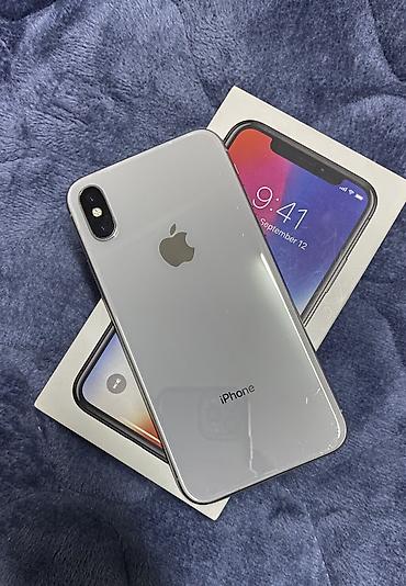 Apple iPhone: IPhone X, Б/у, 64 ГБ, White Titanium, Коробка, 74 % — 6