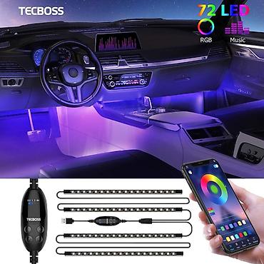LED setovi: RGB LED ambijentalno osvetljenje za automobil – TECBOSS, 72 LED - Set — 3