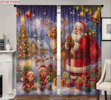 Ostali proizvodi za kuću: Novogodišnje zavese Dimenzije 150x60cm Cena 1700din/2kom kao na slici — 16