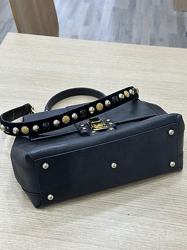 Çantalar: Dolce & Gabbana Lucia Top Handle / Satchel Black lizard/iguana — 6
