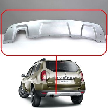 нива 2011: Накладка заднего бампера Рено, Renault Duster 1 2011, 2012, 2013