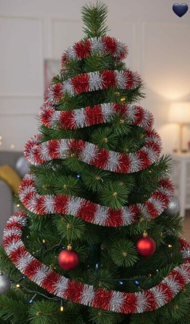 Yeni il ağacları: LED işıqlı Yeni il ağacı – payetli bəzəklərlə - Realistik iynəyarpaq — 36