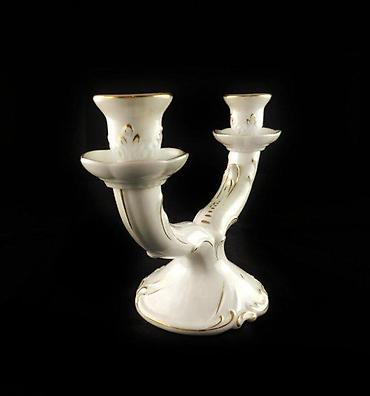 stilsko: SCHIERHOLZ PORCELAN SVEĆNJAK, RETKO | Veoma lep stari keramički — 2