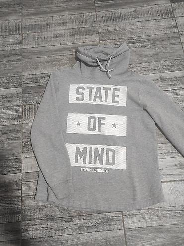 nike cargo pantalone: Siva dukserica sa kapuljačom “STATE OF MIND” – TTDenim Clothing Co. - — 2