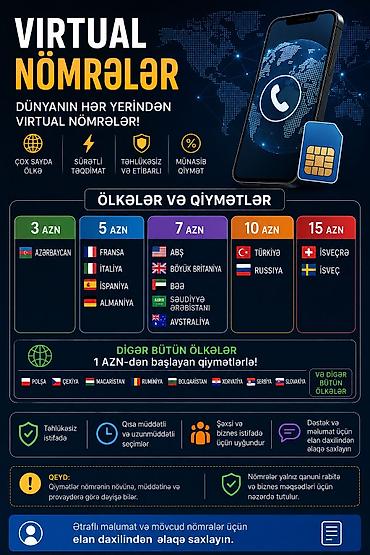 reklama bax pul qazan: 🌍 VİRTUAL NÖMRƏLƏRİN SATIŞI 📱 🌎 Dünyanın müxtəlif ölkələrindən — 1