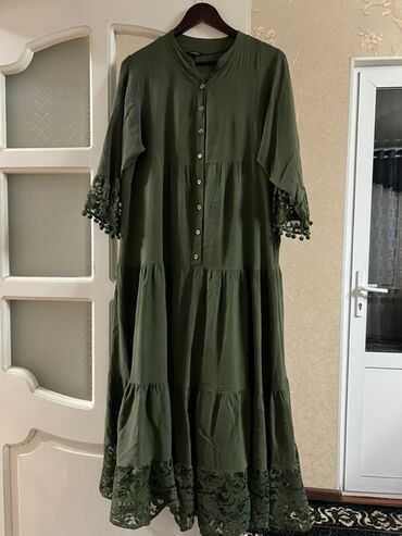 бордовое платье футляр: Күнүмдүк көйнөк, Бохо, 4XL (EU 48)