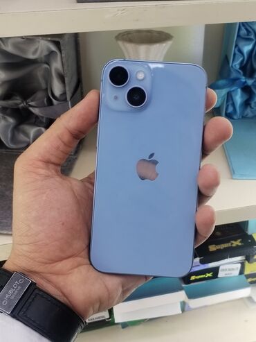 telefon iphone 14: IPhone 14, 128 GB, Starlight, Face ID, Zəmanət, Simsiz şarj
