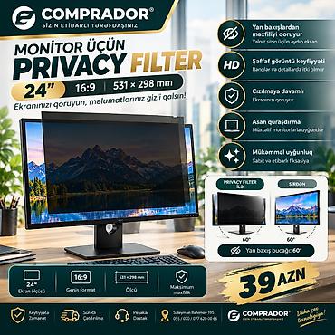 🛡 Screen Protector 24" (16:9) – 531×298mm 24 düym, 16:9 formatlı