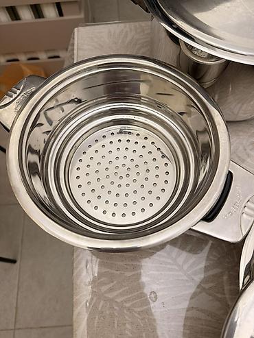 Кастрюли: Сотейник Solingen из нержавеющей стали с комплектом вставок - — 11