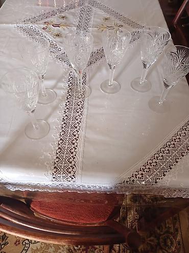 gilan pastellik parcalar: Şüşə dəst – karaf və qədəhlər. 80- ci ilin məhsullarıdı. Istifadə — 3