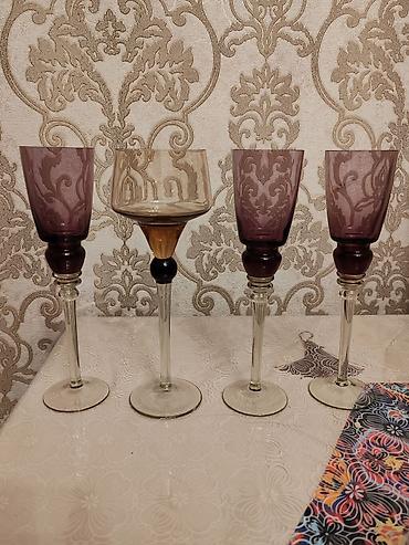nerj qab: Qədəhlər, rəng - Bənövşəyi, Şüşə — 1