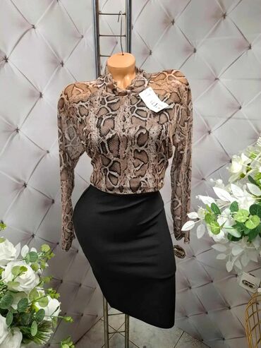 Bluze: Ženska bluza sa dugim rukavima – animal print - Model: uska bluza sa — 8