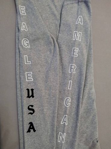 Majice: Majica na duge rukave, S (EU 48), American Eagle, bоја - Siva, Pamuk — 12