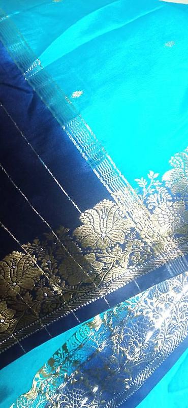 Другая женская одежда: Продам уникальное эксклюзивное индийское бенаресское сари, сотканное — 7