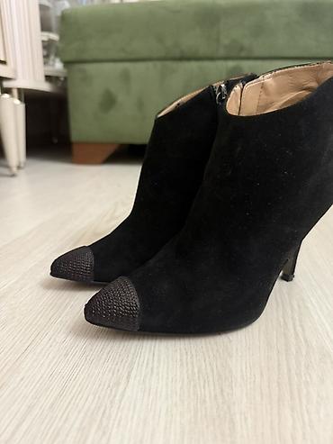 zara каблуки: Ботинки, 37, Zara, Б/у, цвет - Черный, Самовывоз, Платная доставка — 2