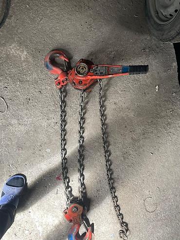 baklar və cənlər: Mexaniki zəncirli qaldırıcı (lever hoist) — 2 qarmaqlı model — 6
