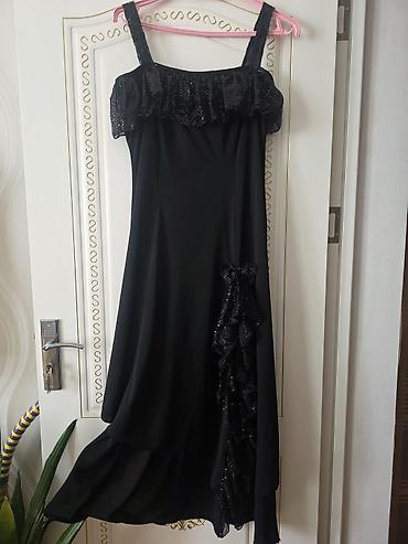 Qadın geyimləri: Qara ziyafət/şənlik donu - Rəng: qara - Stil: asimmetrik ətəkli — 1