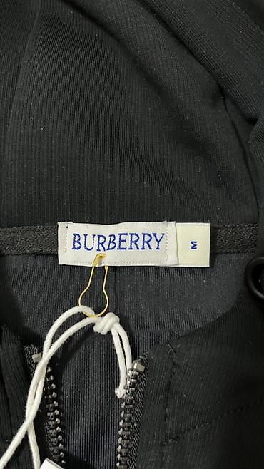 Эркектер кийими: Худи на молнии Burberry, размер M, черного цвета. - Прямой крой с — 3