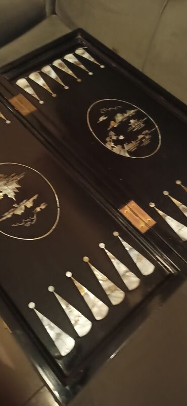 Nərdlər: İnkrustasiyalı nərd-şehi (ikiüzlü) dəsti нерд и шахмат 1969 год - — 1