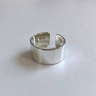 бижутерия кольца: Кольцо, ширина 8мм, размер свободный, S
