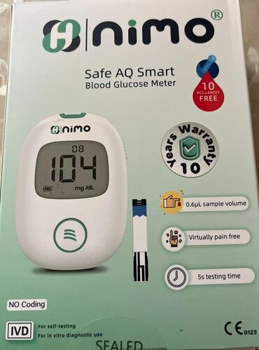 Медицинское оборудование: Nimo brendindən Safe AQ Smart qan qlükoza ölçən cihazı, həmçinin Safe