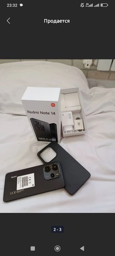 Redmi: Redmi, Redmi Note 14, Новый, 128 ГБ, цвет - Черный, 2 SIM