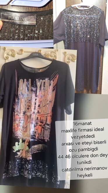 Futbolka və maykalar: Deyerinden cox ucuz ideal vezyetde biserli tunik kofta.turkiyenindi