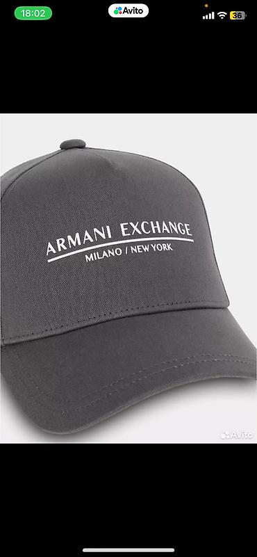 Другие головные уборы: Бейсболка Armani Exchange - Прямой классический крой из плотного — 3