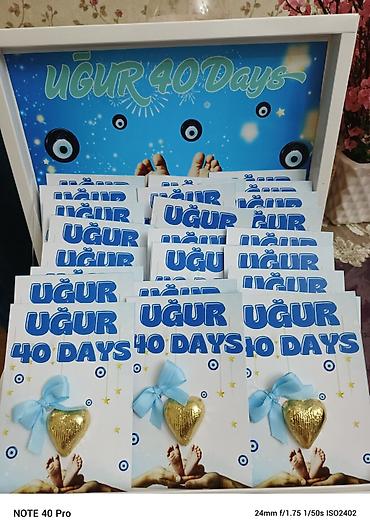 xonca kiraye: Gender reveal və körpə qarşılama üçün dekor və hədiyyə seti.xoncalar — 5