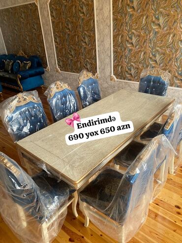 Masa və oturacaq dəstləri: Qonaq otağı üçün, Yeni, 8 stul